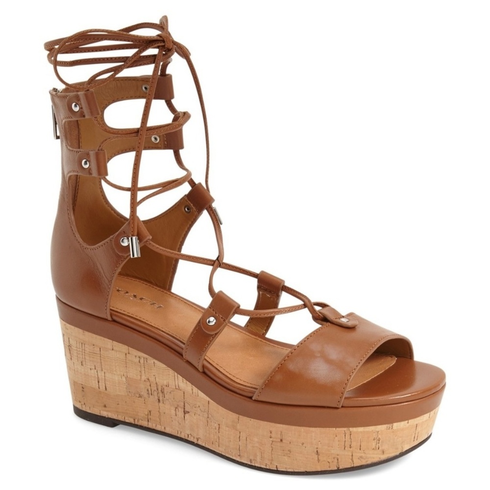 Coach Barkley leather lace up Sandals